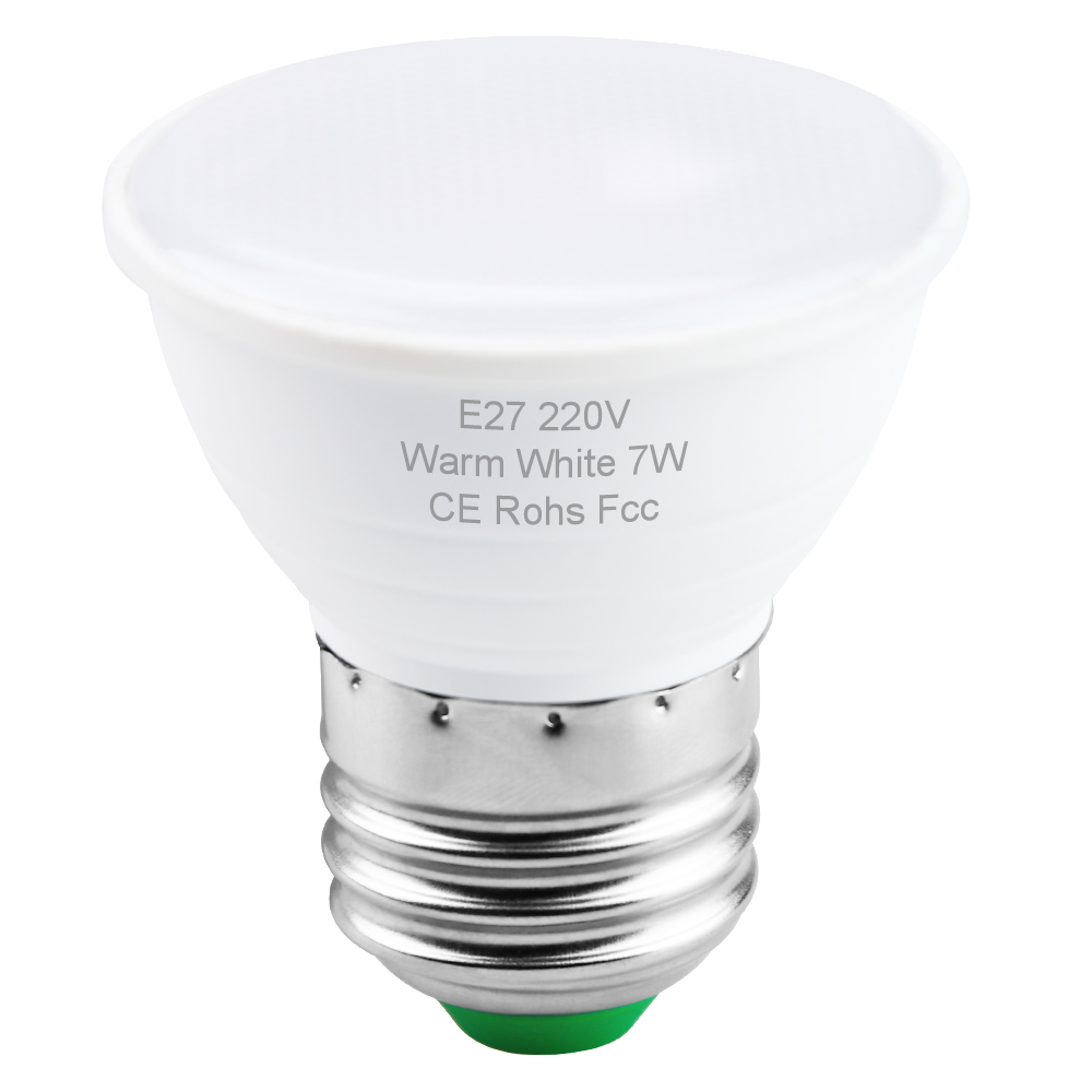 Foco LED E27 GU10 bombilla LED 5W E14 lámpara LED 220V foco MR16 7W Lampada GU5.3 bombilla de maíz gu 10 ampolla 2835: Color blanco cálido / YELLOW / 32 W