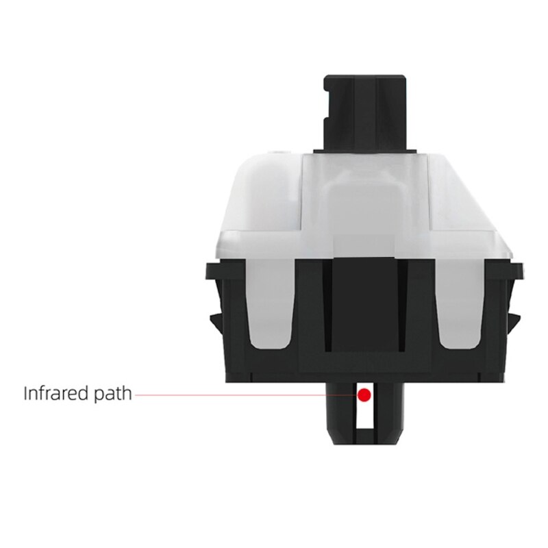 Gateron-interruptor óptico para reemplazar el Teclado mecánico, conmutador óptico GK61 SK64, azul, rojo, marrón, negro, amarillo, eje blanco
