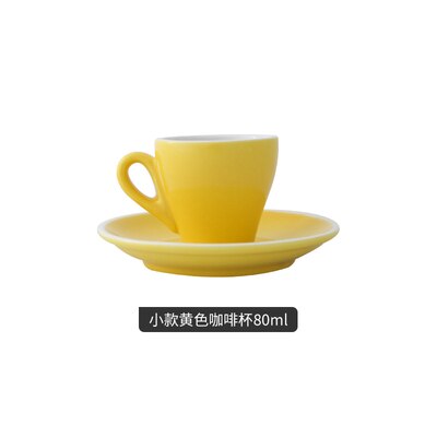 Espresso kaffekopp , 80-150ml set med keramiska kaffekoppar italienska mjölkmuggar, keramiska koppar och fat set flerfärgad valfri: 80ml- d