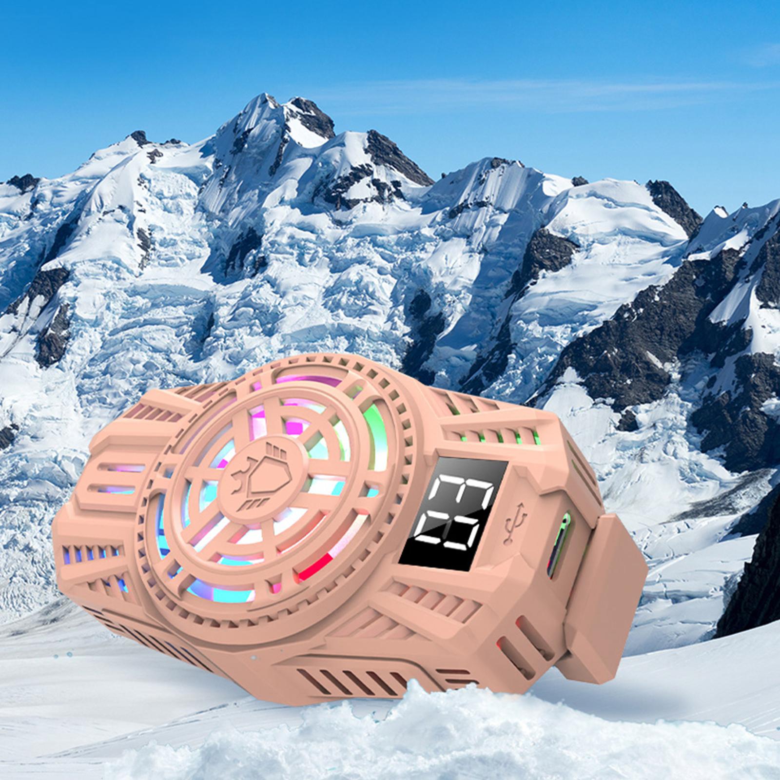 Telefon wentylator chłodnicy szybkie chłodzenie dla 4.5-6.7 calowy telefon z Light Turbo uniwersalny wentylator chłodnicy telefonu dla większości telefonów: Pink 