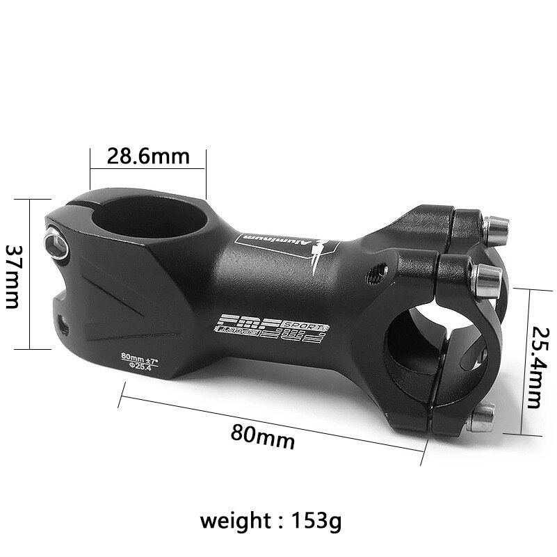 25.4mm/31.8mm Bicycle Stem 38 60 80 90mm High-Strength Lightweight Bike Stem for XC AM MTB Mountain Road Bike Bicycle part