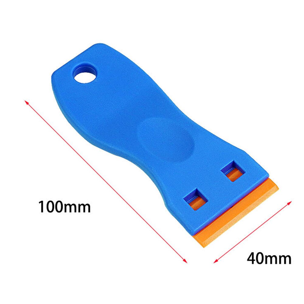 Plastic Razor Scraper With 10pcs Double Edged Plastic Blades For Removing Labels Ice Snow Stickers Decals On Glass Windows