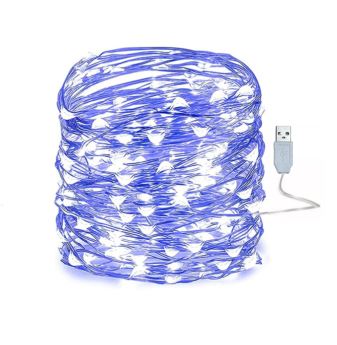 10/20M USB LED-lichtslingers Koper Zilver Draad Garland Licht Waterdicht Kerstverlichting Voor Kerst Bruiloft Decoratie