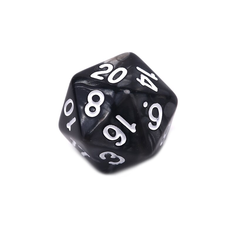 1PC Duurzaam Pearlized D20 Dobbelstenen Acryl 20 Zijdige Dobbelstenen voor Board Game: WB