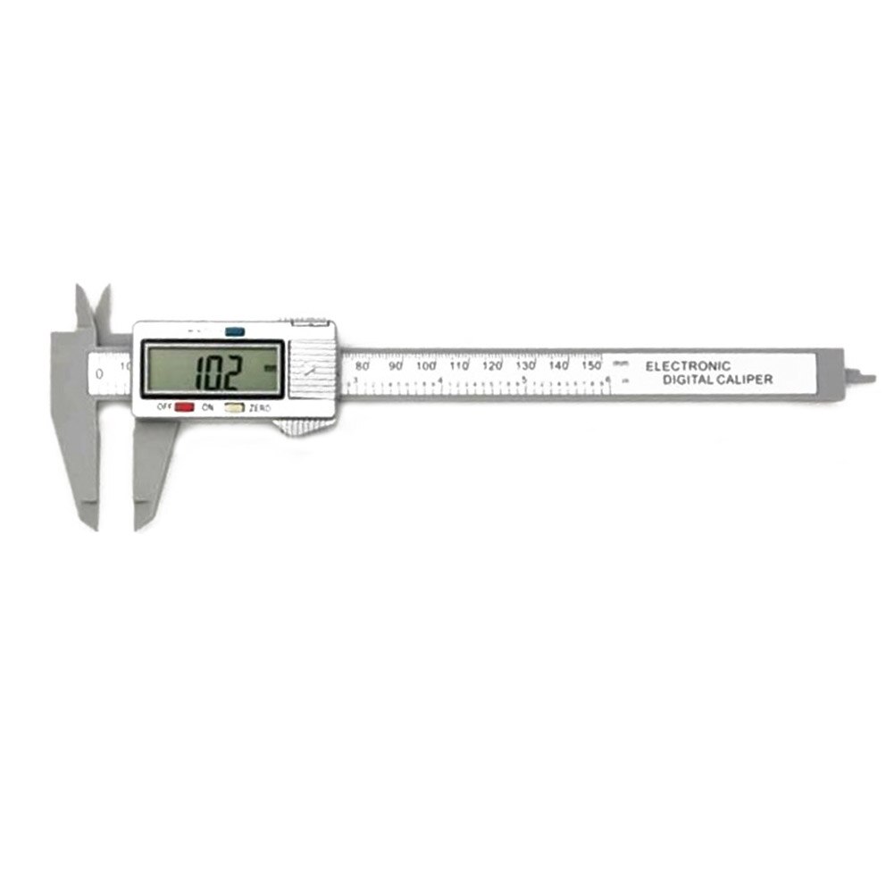 0-150Mm Digitale Schuifmaat Messschieber Paquimetro Meetinstrument Vernier Meten Gereedschap Plastic Matterial: Zilver