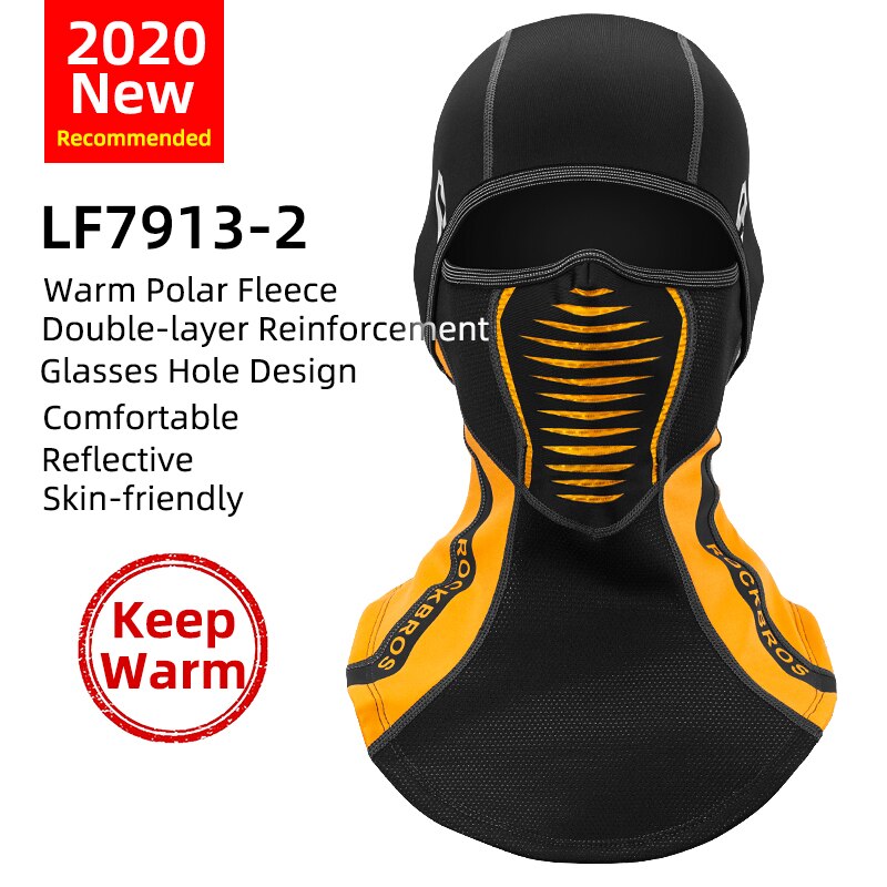 ROCKBROS Winter Warm Halten Winddicht Radfahren Maske Fleece Thermische Radfahren Gesicht Maske Balaclava Ski Maske Angeln Skifahren Hut Headwear: LF7913-2