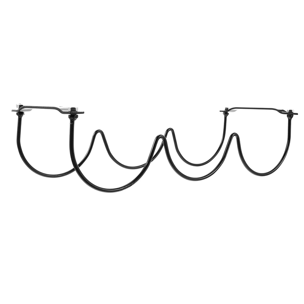 Schwarzer Flaschenregal aus Eisen unter dem Schrank, Ausstellungsregal, Küchenaufbewahrung, Ganizer, gerilltes , praktischer Ständer: Ursprünglich Titel