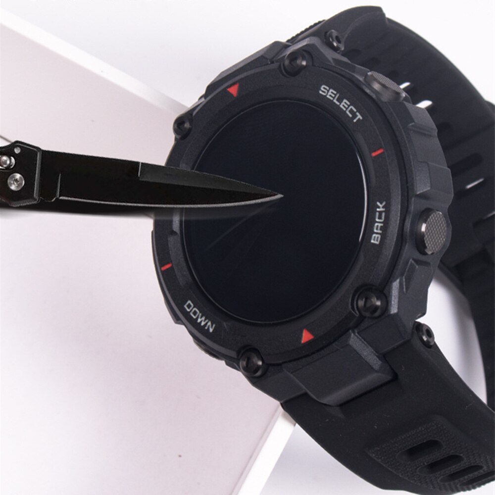 Hærdet glas beskyttende film til xiaomi smartwatch huami amazfit t-rex t rex smart urskærmbeskytter dækbeskyttelse