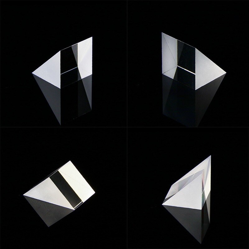 Prisme à Angle droit 10*10*10MM, verre optique cristal triangulaire, télescope, expérience d'enseignement de physique