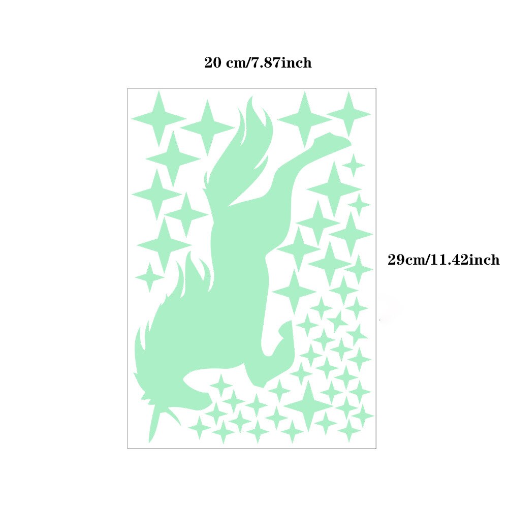 Lichtgevende Eenhoorn Muursticker Verwijderbare Eenhoorn Muurstickers Stickers Decor Voor Gilrs Kinderen Slaapkamer Nursery Birthday Party Favor: Default Title