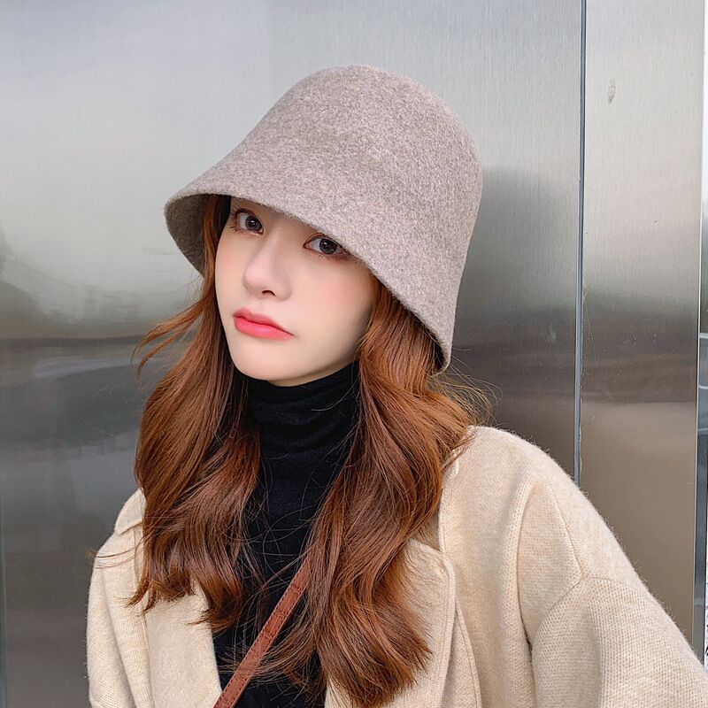 Hiver chapeaux pour femmes décontracté à court bord disquette laine Cloche chapeau dame rue chapeau tempérament sauvage pêcheur chapeau