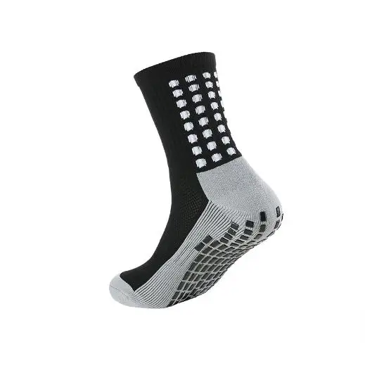 Heren Voetbal Sokken Sport Fietsen Grip Sokken Anti Slip Antislip Grip Pads voor Voetbal Basketbal Voetbaluitrusting: Donkergrijs
