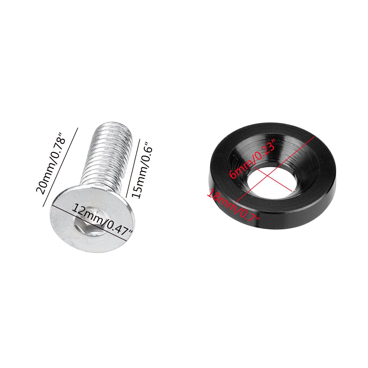 40 stks M6 Aluminium Auto Gemodificeerde Hex Bevestigingsmiddelen Spatbord Wasmachine Bouten JDM Bumper Motor Concave Schroeven Universele