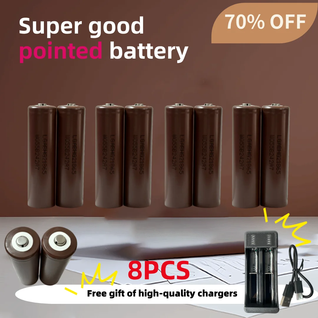 of 100% original rechargeable 18650 battery 3.7V 3500mAh 25A discharge 18650 HG2 +Pointed: GRAY