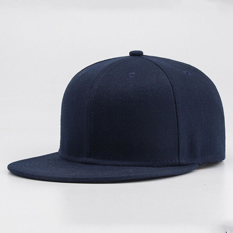 Solid sort hip hop flade hatte snapback seje mænd billige baseball kasketter kvinder casual kasket gorras planas hip-hop hat 16 farver: Blå