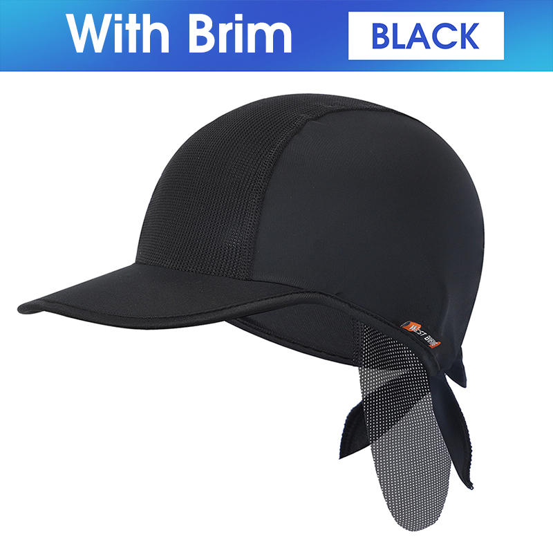 West biking boné de bicicleta verão anti-uv cabeça de pirata cachecol das mulheres dos homens esportes correndo ciclismo respirável bandana bicicleta headwear boné: Brim Black