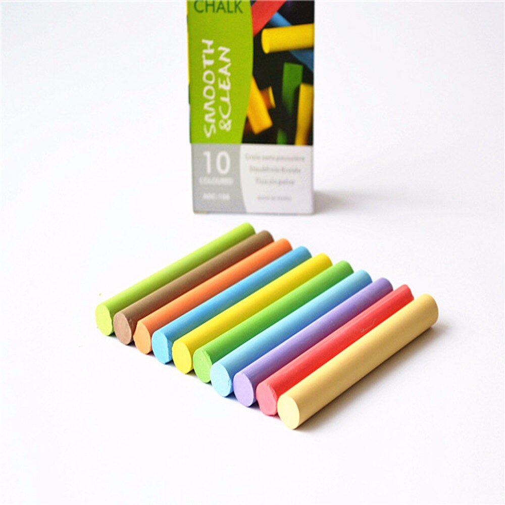 10 Stks/pak Kleurrijke Stofvrij 10-Color Krijt voor Tekening & & School Briefpapier & Office Supply