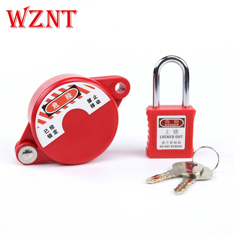 1"-2.5" Rotating Gate Valve lockout Tank/Gas bottle/ball Valve safety locks Industrial safety Gas Locks 25mm-64mm: with safety padlock