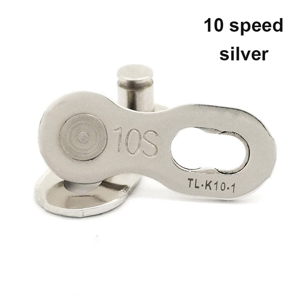 1 Pair Bicycle Speed Connector Chain Lock Set Quick Master Link Bike Joint MTB Magic Buttons Speed Bike Chain Joint Accessories: silver 10 speed