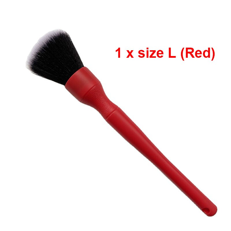 Cepillo de detalles para Interior de coche, plumero con cerdas sintéticas, supersuave: 1 PC Red L