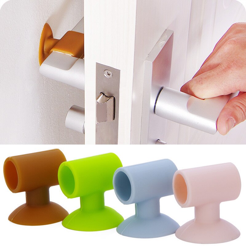 Tope de puerta de goma, Protector de pared, pomo Protector de puerta, rieles de choque, alfombrilla silenciosa para pared detrás de la puerta, almohadilla de choque silenciosa al tacto a prueba de golpes