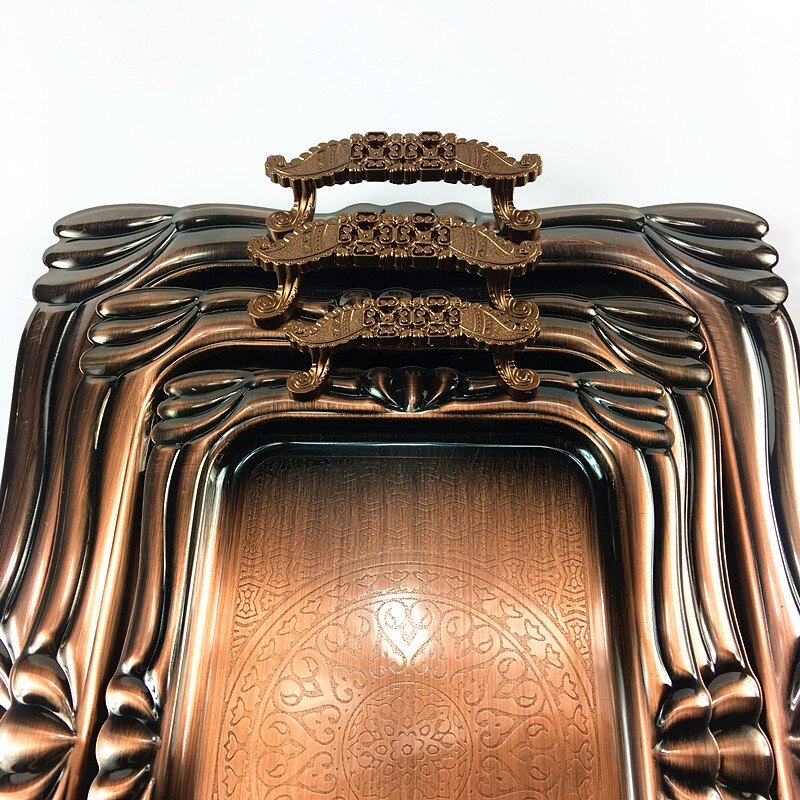 Nordic Importado Artesanato Cobre Pallet Prato de Jantar Do Hotel Sala de estar Do Hotel Casa Arranjo de Venda Direta Da Fábrica de Aço Inoxidável