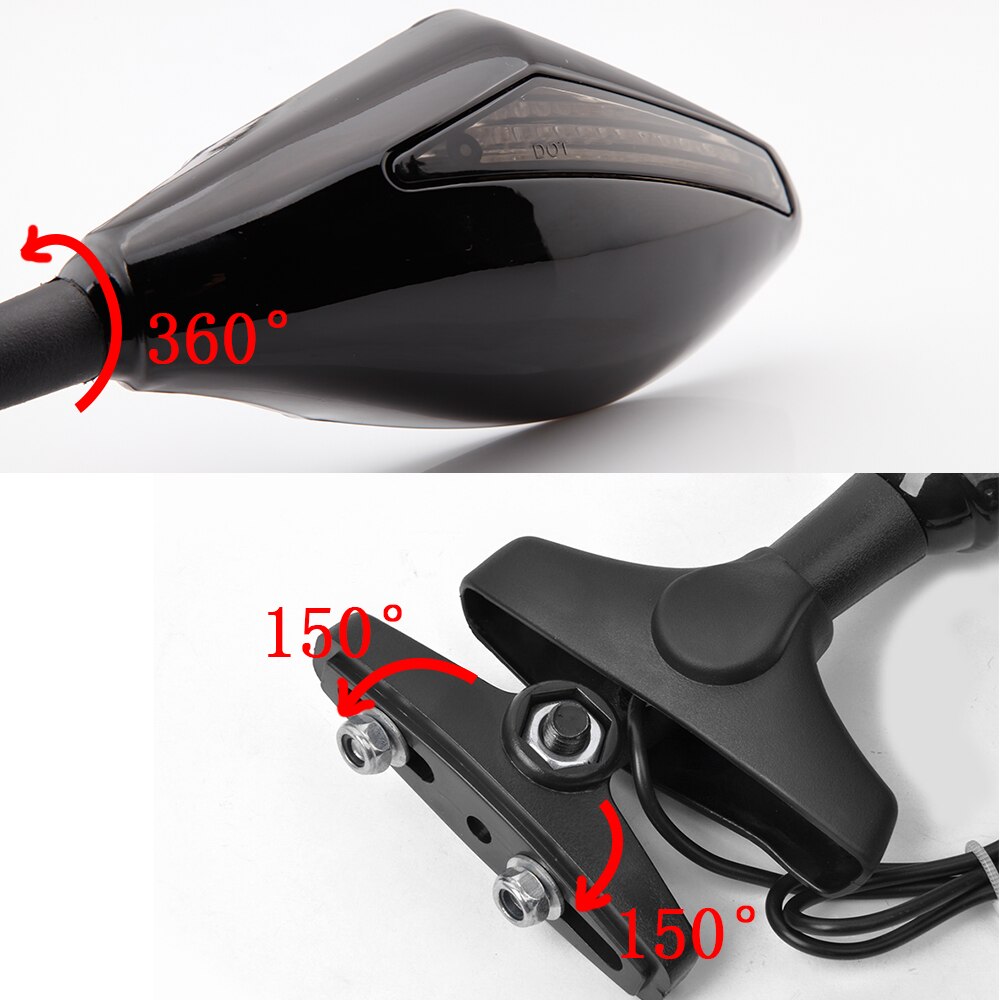Motorcykel spejl led blinklys til suzuki gsxr 1000 1300 600 750 gsx 1400 600f 750f katana hayabusa 1300r 1300rz limited