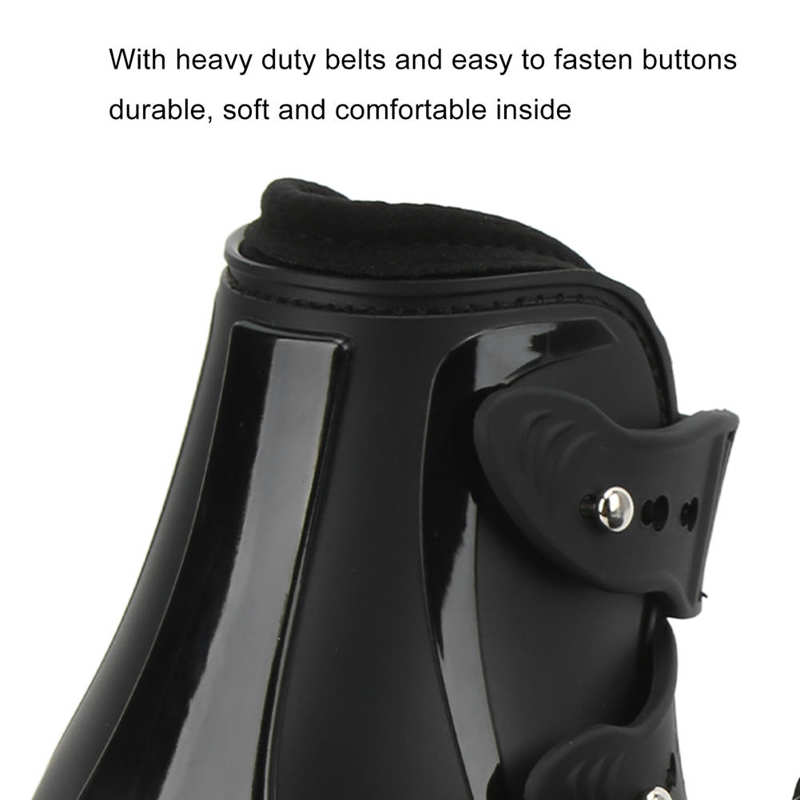 Juego de botas de tendón para caballos, bota de caballo, carcasa dura para caballos