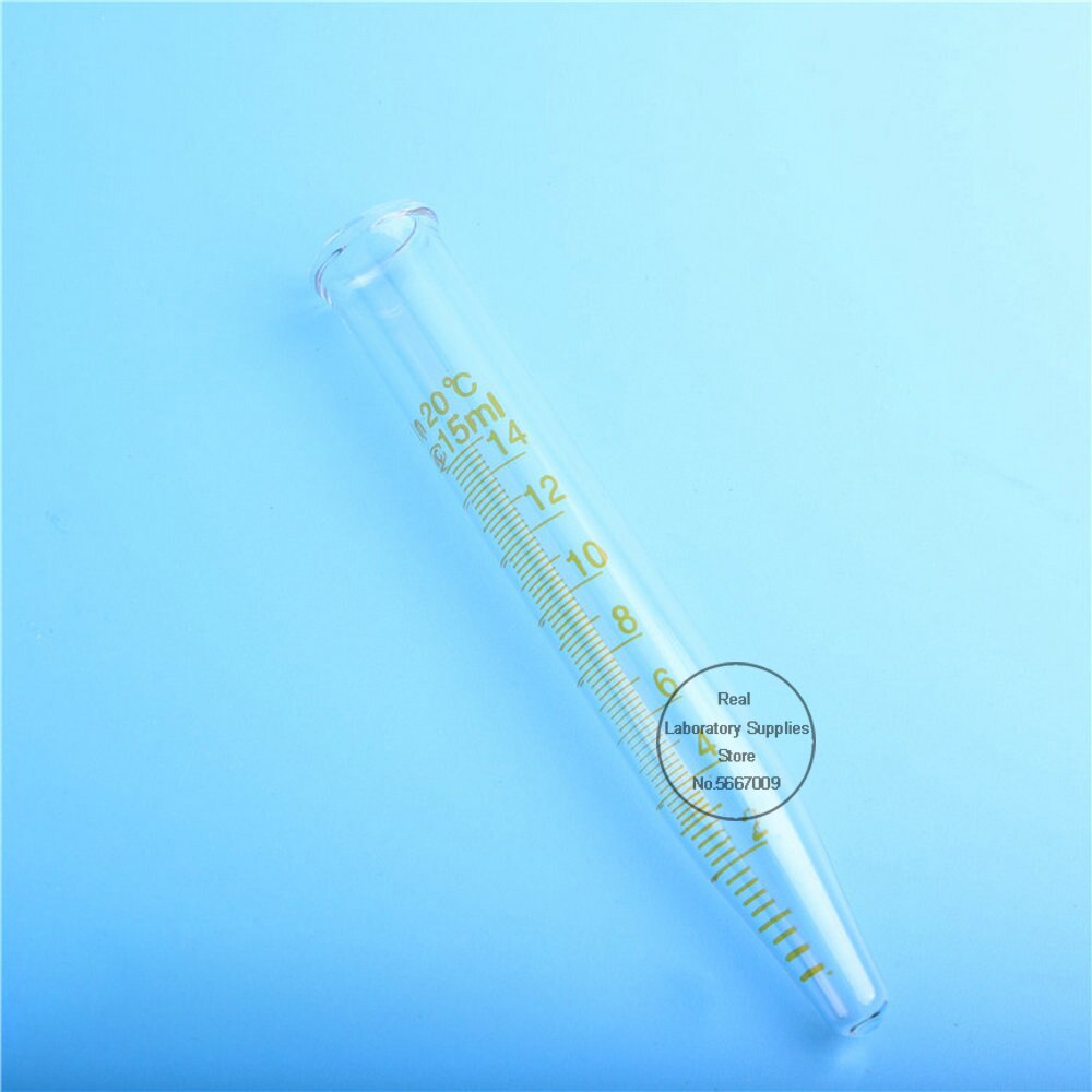 10pcs/lot Lab Graduated V-shape bottom 5ml 10ml 15ml 20ml glass Graduated centrifuge tube