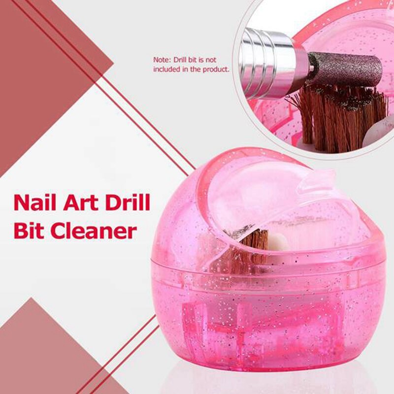 Draagbare Manicure Nail Art Boor Reinigingsborstel Box Nail Art Gereedschap Nail Salon