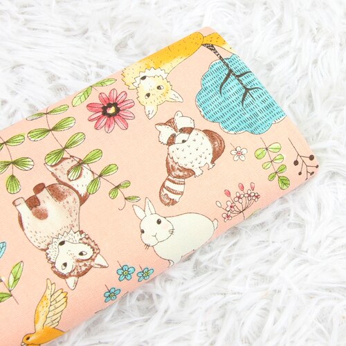 Tecido de linho de algodão grosso de 110x45cm por quintal animal floresta impressão pano costura artesanal retalhos acessórios material casa têxtil: Cotton Fabric 2