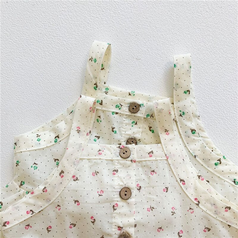 0-3Y New Summer Newborn Baby Dress For Girls Cotton Floral senza maniche Infant Girl pagliaccetto abiti abiti carini