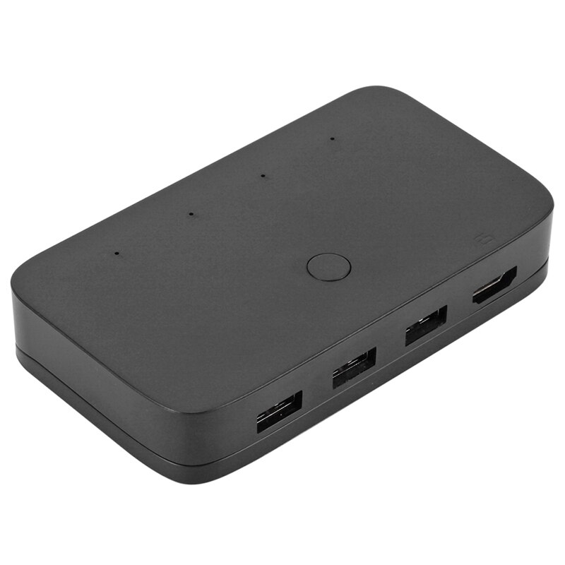 KVM Switch 4 Port Switch 4 in 1 Out KVM USB Switch Box Shared Keyboard Mouse and Monitor for PC PS4