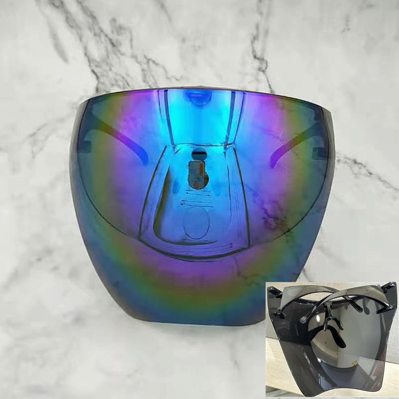 Solglasögon herr cykelglasögon damer ansiktsskyddsglasögon helmaskerade sfäriska linser stänkskyddande skyddsglasögon: Svart