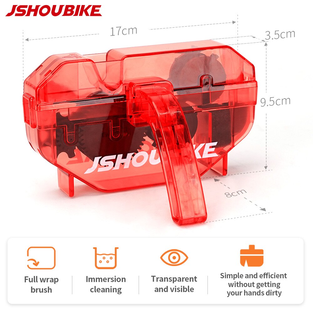 JSHOUBIKE Chain Cleaner Mountain Cycling Cleaning Kit Portable Bicycle Chain Cleaner Bike Brushes Scrubber Wash Tool Accessories