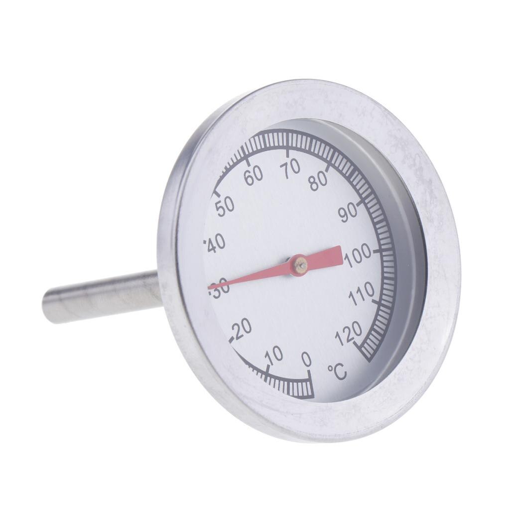 Rostfritt stål grill grill rökare grill termometer temperaturmätare , 0-120 ℃