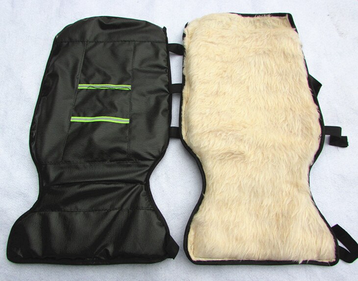 Motorcycle Kneecap Leather Knee Protective Gear Winter Cycling Legguard Warm Windproof Cold Longer Thicker Men And Women