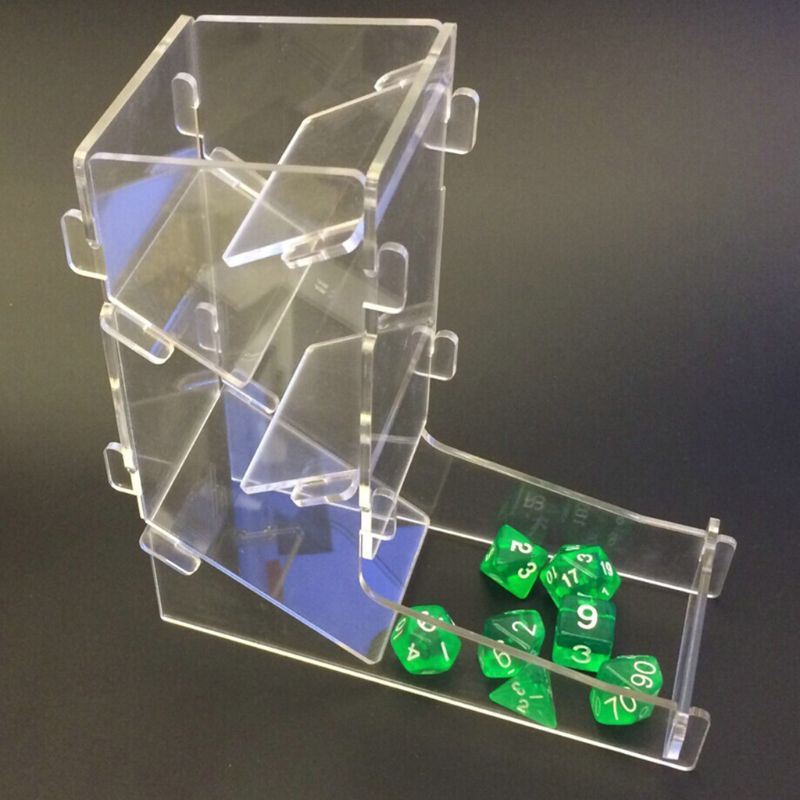 Dnd akryl gennemsigtig terning tårn diy brætspil rpg rullende tårn mtg spil