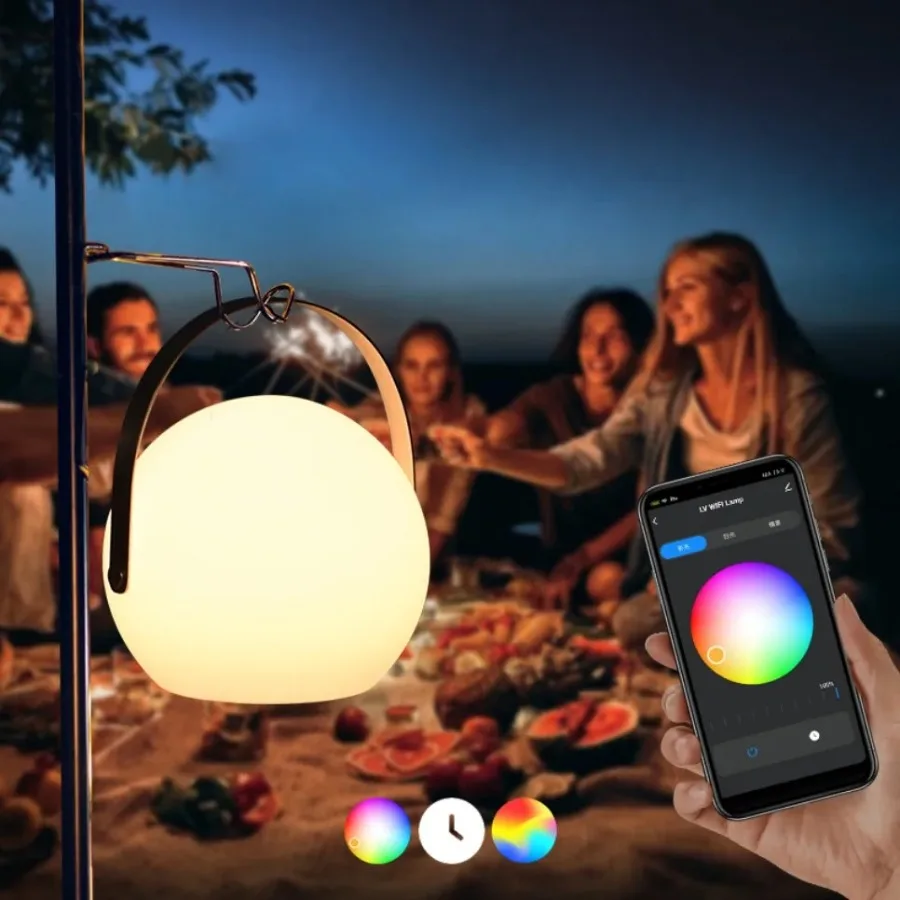 RGB LED buiten waterdichte draadloze tafellamp 16-kleuren Tuya intelligente afstandsbediening Camping USB opladen draagbare decoratie