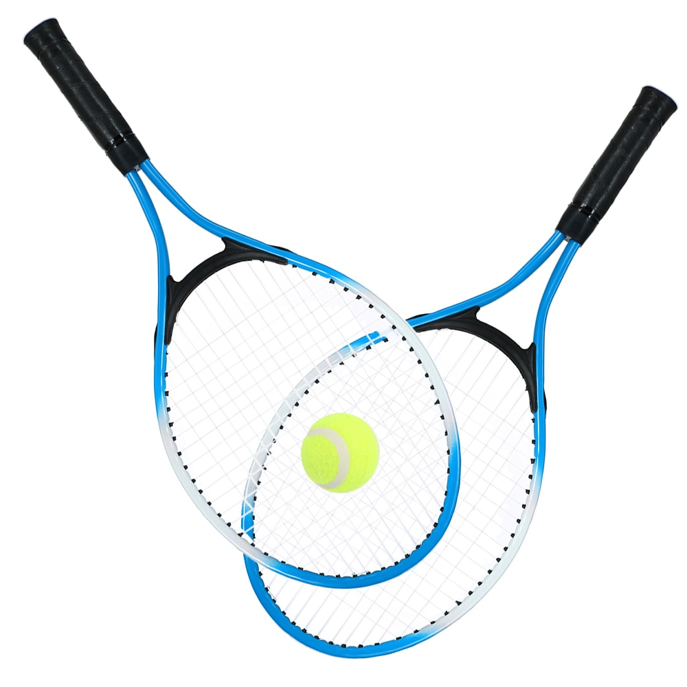 2Pcs Kids Tennis Racket Training Racket with 1 Tennis Ball and Cover Bag for Kids Youth Childrens Tennis Rackets