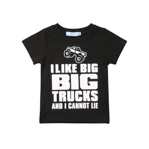 Summer Toddler Kids Baby Boy Girl Short Sleeve Letter Print Tops T-shirt Clothes