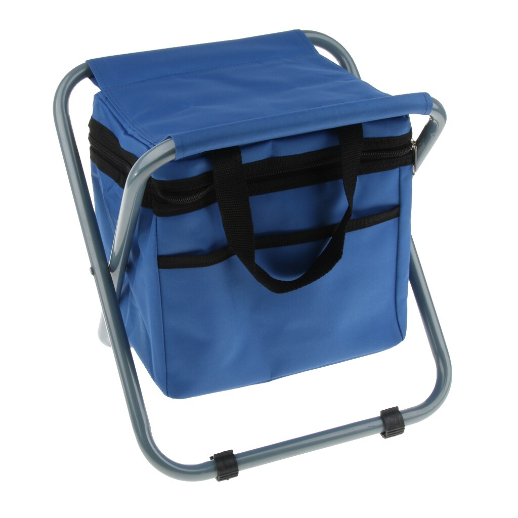 Multifunctionele Inklapbare Picknick Camping Stoel Zetel Vissen Rugzak Bench Koelers Perfect Voor Strand Bbq Outdoor Evenementen Max100kg: Blauw