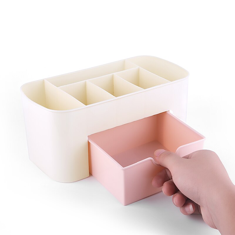 Caixa organizadora de maquiagem, grande capacidade de armazenamento de cosméticos, caixa de maquiagem, organizador de gaveta, recipiente de casa, telefone móvel, artigos diversos