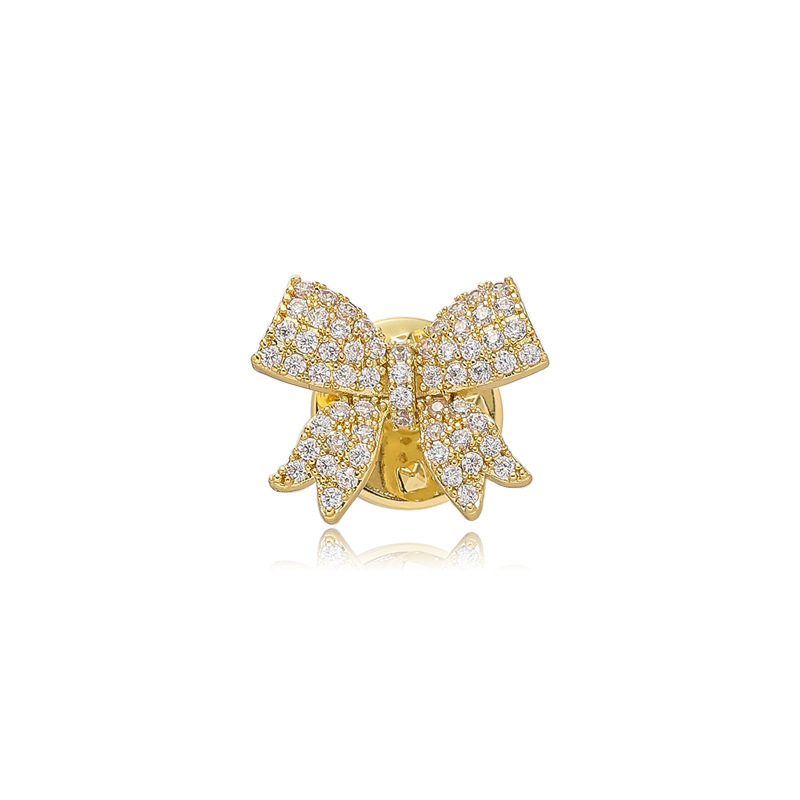 Broches para mujer, Pin de solapa antideslumbrante de Metal, alfileres fijos para ropa, suéter, abrigo, accesorios de ropa, broche, lazo bonito a la