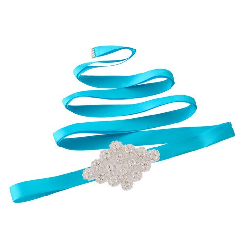Trixy  s10 diamanten riemen bruidsriem strass riem sjerpen trouwjurk riem avondjurk riem chique riem voor vrouwen huwelijk: Blauw