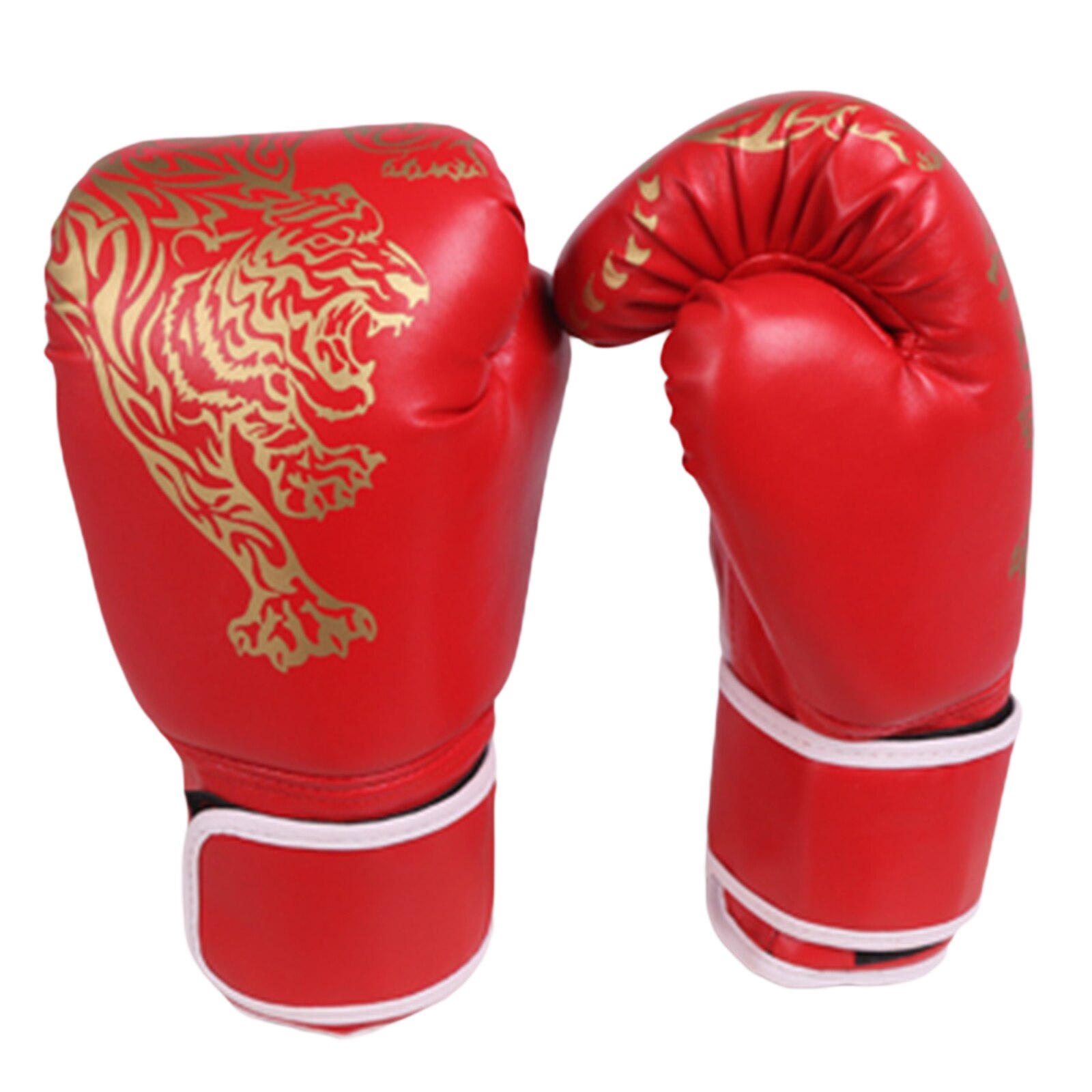 Boxing Gloves Flame Tiger Children's Training Gloves Teens Junior Kids Sparring Gloves for Punching Bag Kickboxing Sports: Red A / 13x23cm