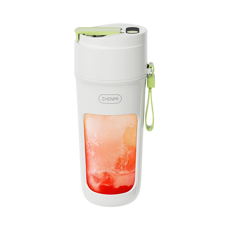 Zhenmi Portable Crushed Ice Juicer J5Pro Digital Display 340ML Electric Mini Blender 10-blade Fruit Vegetables Mixer Type-C: black