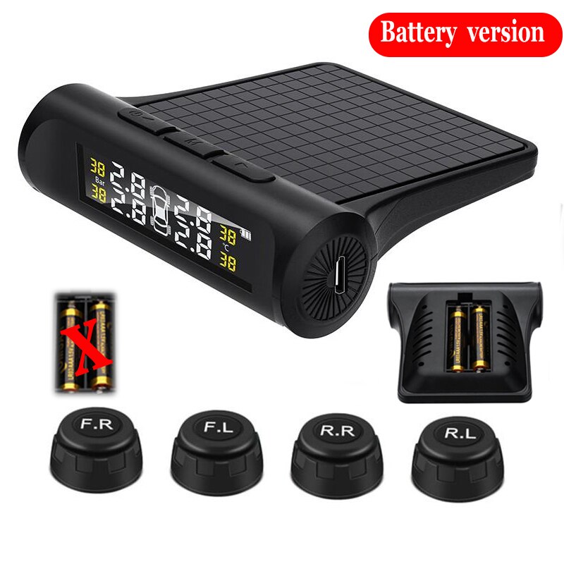 Realtime Bandendruk Bewaking TPMS Systeem Met Externe Sensoren Voor Je Auto Of Bestelwagen – Realtime Bandenspanning Bewaking Via USB Voor Android-schermen Realtime Bandendruk Controle