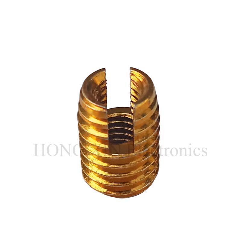 Zinc Alloy Threaded Insert Nuts Assortment 60Pcs Self Tapping Thread Slotted Inserts Combination Set Repair Thread Tool