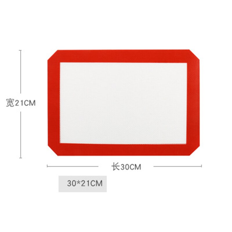 Silicone Baking Mat Pad Sheet Non-Stick Rolling Dough Mat Macaroon Tray Oven Baking For Cake Cookie Pastry Oven Baking Tools: 30X21cm QZBD